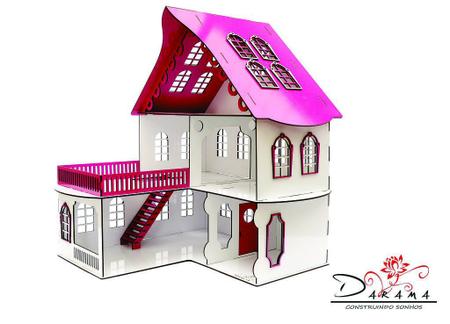 Imagem de Casa de bonecas para mini bonecas compatível com lol e polly modelo cindy sonhos - darama
