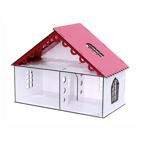 Imagem de Casa de bonecas para mini bonecas compatível com lol e polly modelo lily rubrum - darama