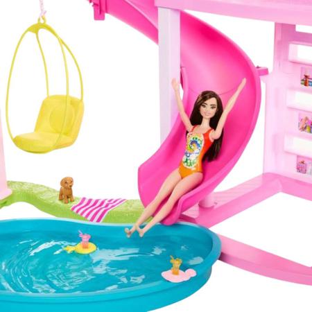 Imagem de Casa dos Sonhos Barbie 3 Andares De Luxo E Acessórios 75 Pç 