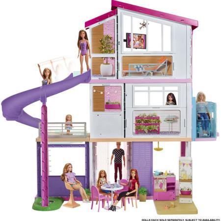 Casa Barbie Mega Mansão Com Elevador Casa Dos Sonhos - Mattel