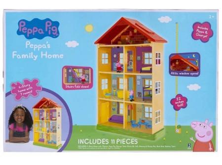 Brinquedo Casa Gigante Da Peppa Pig George 7 Ambientes 55 Cm