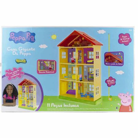 Brinquedo Casa Gigante Da Peppa Pig George 7 Ambientes 55 Cm