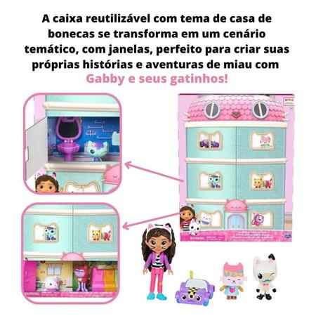 Casa de Bonecas da Gabby c/ Sala de Jogos e Carro de Brinquedo - Entrega p/  Crianças +3 anos. - Gabby's Dollhouse - Casinha de Boneca - Magazine Luiza