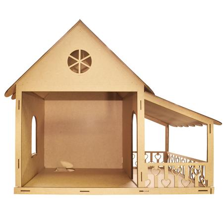 Casa Para Boneca Barbie Desmontada 129x88x42,5 Mdf Madeira