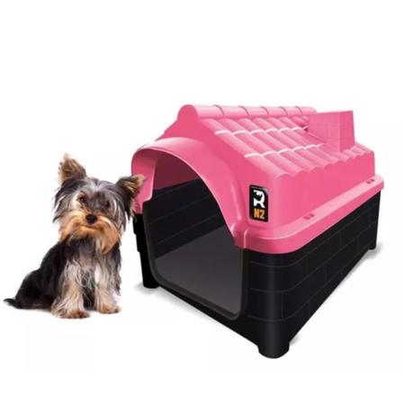 Casa Para Cachorro Gato Porte N2 Pequeno Resistente Rosa - MecPet Imagem de Casa Para Cachorro Gato Porte N2 Pequeno Resistente Rosa