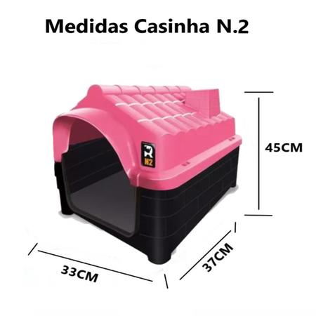 Casa Para Cachorro Gato Porte N2 Pequeno Resistente Rosa - MecPet Imagem de Casa Para Cachorro Gato Porte N2 Pequeno Resistente Rosa