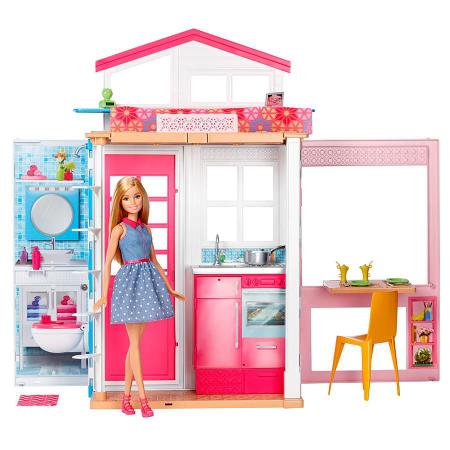 Casa de bonecas mobiliada de 2 andares da Mattel Barbie