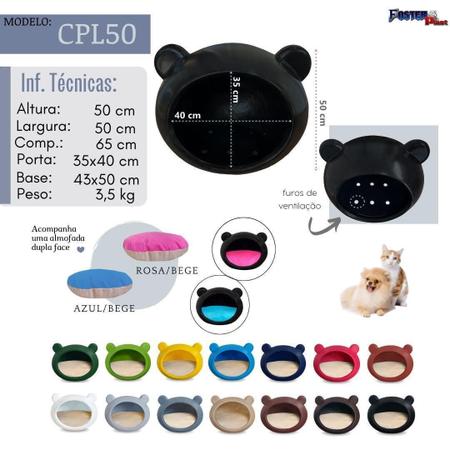 Casa Toca Cama Pet Cachorro E Gato Com Almofada Dupla Face M - Foster Plast Imagem de Casa Toca Cama Pet Cachorro E Gato Com Almofada Dupla Face M