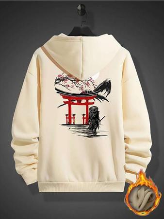 Casaco Blusa Moletom Masculino streetwear Anime Chines Estampado - Sidecoat Imagem de Casaco Blusa Moletom Masculino streetwear Anime Chines Estampado