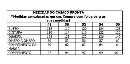 Imagem de Casaco feminino acolchoado Plus Size com Capuz Removível Tamanhos 48 ao 56