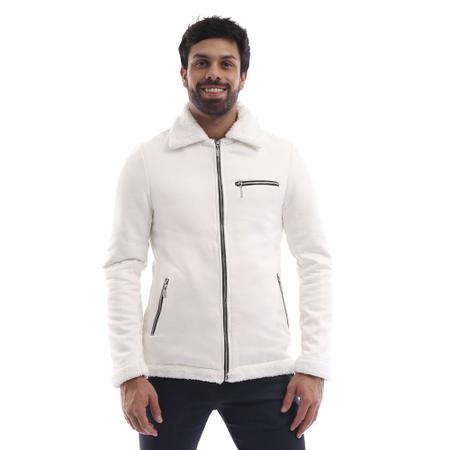 Casaco Masculino Slim Forro Peluciado Off White Boulders