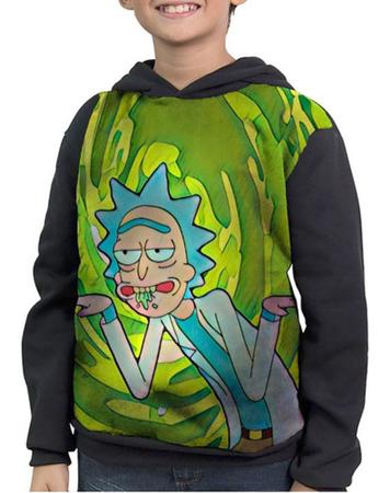 Casaco Moletom Infantil Rick And Morty Rick Sanchez smoke