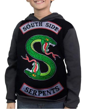 Casaco Moletom Infantil Riverdale Southside Serpents smoke