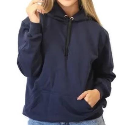 Imagem de Casaco Moletom liso Masculino e Feminino blusa de frio Canguru -M001