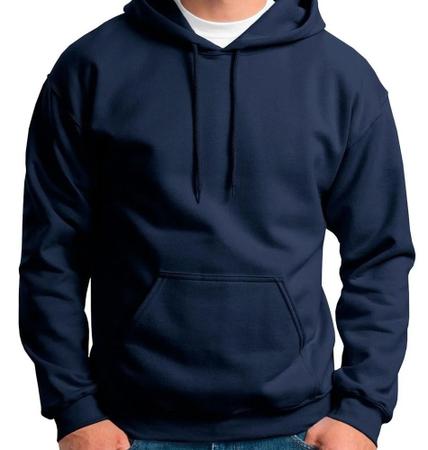 Imagem de Casaco Moletom liso Masculino e Feminino blusa de frio Canguru -M004