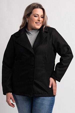 Casaco de hotsell lã plus size