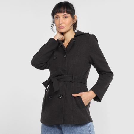 Casaco lã sales batido feminino preto