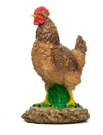 Imagem de Casal de galo galinha da roça estatua decorativa em resina