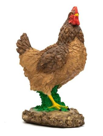 Imagem de Casal de galo galinha da roça estatua decorativa em resina