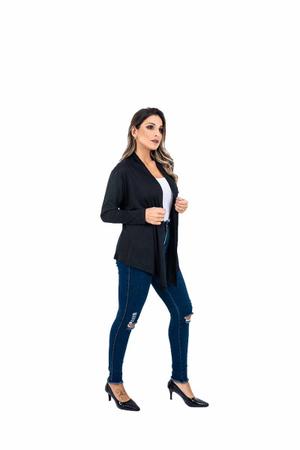 Imagem de Casaquinho Feminino Plus Size Kimono Cardigan Casaco Social