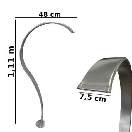 Imagem de Cascata Piscina Floripa Bico 7,5 Cm em Aco Inox  Inox Alianca 