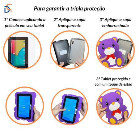 Imagem de Case Capa Dupla infantil Personagem p/ Tablet M7 WIFI + Película