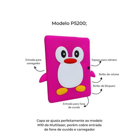 Case capa emborrachada infantil Pinguim Colorida p/ tablet de 10 polegadas - Commercedai Imagem de Case capa emborrachada infantil Pinguim Colorida p/ tablet de 10 polegadas
