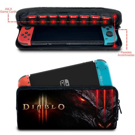 Imagem de Case Compatível Nintendo Switch Bolsa Estojo - Diablo Iii