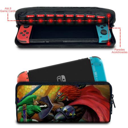 Case Compatível Nintendo Switch Bolsa Estojo - Zelda Ocarina Of