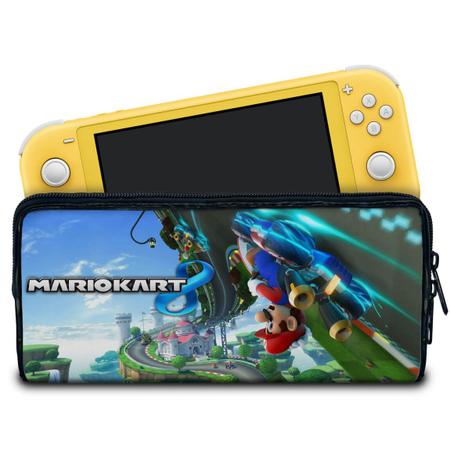 Imagem de Case Compatível Nintendo Switch Lite Bolsa Estojo - Mario Kart 8