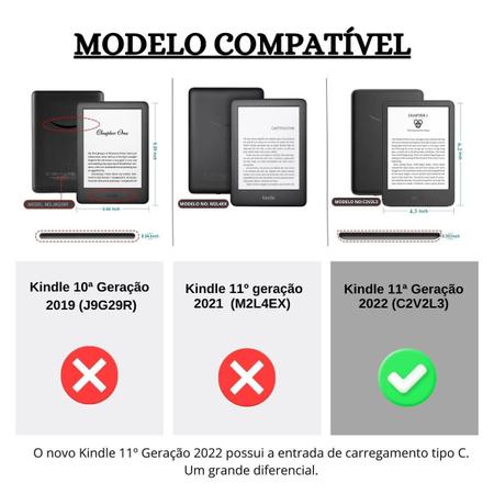 Imagem de Case Couro Auto Sleep Origami Para Kindle 11 Geração C2V2L3