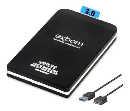 Imagem de Case de gaveta para HD 2.5" SATA SLIM HIGH SPEED USB 3.0 Exbom - CHGD-30