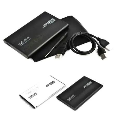 Imagem de Case de Gaveta Usb 2.0 para Hd 2.5" Sata Slim Externo Blister Exbom CGHD-10