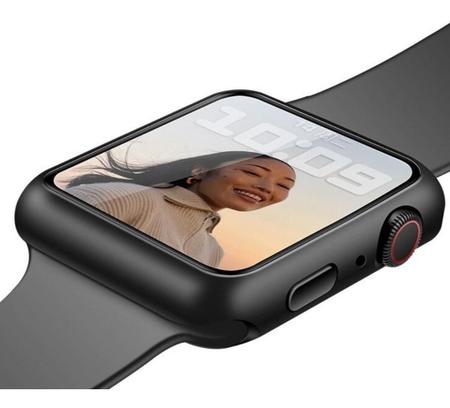 Case Capa Protetora Película de Vidro para Apple Watch 45mm Series 7 e 8