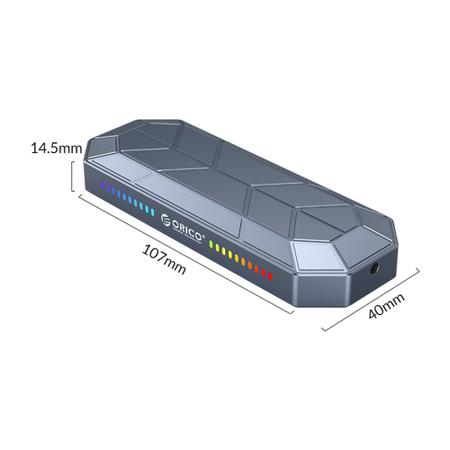 Imagem de Case Externo SSD Nvme M.2 USB 3.1 Gen2 10Gbps Tipo-c