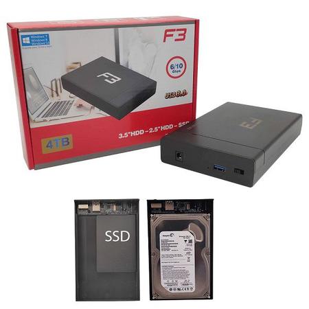 Imagem de Case Externo USB 3.0 para HD SATA 3,5"/ 2,5" CS-3-2EM1 F3