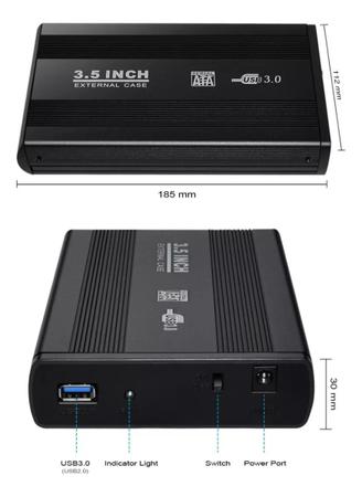 Imagem de Case Gaveta Hd Sata Externo 2.5 Usb Notebook Full