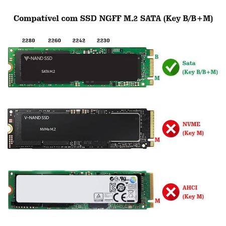 Imagem de Case Gaveta Para SSD M.2 M2 Sata NGFF 5 Gbps USB C 3.1 Type C Orico M2PF-C3 Com Dissipador Alumínio.