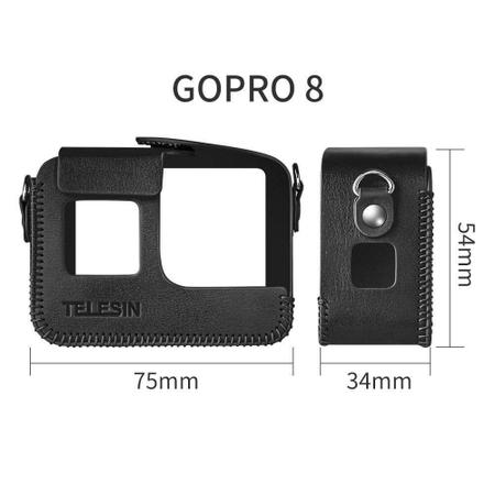 Imagem de Case GoPro Hero 8 Black em Material Sintético com Cordão Pescoço Telesin