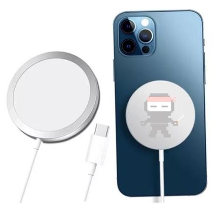 Imagem de Case indução Para iPhone 14 + Cabo conexão Sem Fios