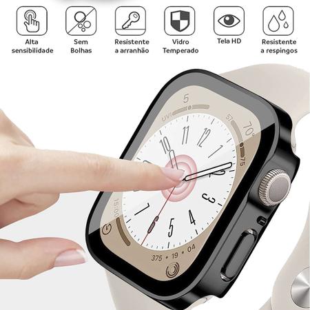 Imagem de Case Proteção Vidro Flat Compatível Com Apple Watch 