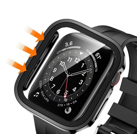 Imagem de Case Proteção Vidro Flat Compatível Com Apple Watch 