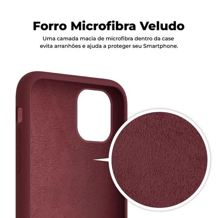 Capa Case Protetora iPhone 13 Pro Max De Silicone Macia De Veludo Genuíno  Com Cobertura Total