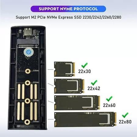 Imagem de Case Ssd M.2 Nvme E Pci-e Sata Usb 3.1