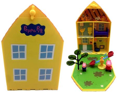 Casinha Casa Peppa Pig Completa Acessórios E Jardim - Dtc