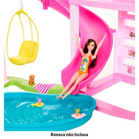 Casa dos Sonhos da Barbie KEN Stacie Casinha de Boneca Mansão com Moveis  Acessorios Elevador Piscina 3 Andares 1,15 Altura GNH53 - Mattel - Casinha  de Boneca - Magazine Luiza