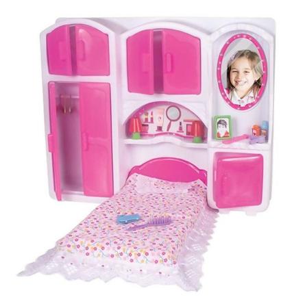 Quarto de Casinha de Barbie com Cama Infantil Brinquedo - LUA DE CRISTAL -  Casinha de Boneca - Magazine Luiza