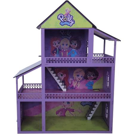 Casinha Tema Polly Pocket Mdf para brincar