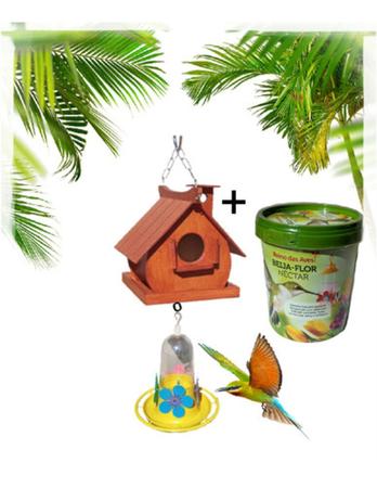Casinha De Passarinhos Colonial Bebedouro Beija-flor +néctar - Start Artesanatos Imagem de Casinha De Passarinhos Colonial Bebedouro Beija-flor +néctar