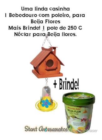 Casinha De Passarinhos Colonial Bebedouro Beija-flor +néctar - Start Artesanatos Imagem de Casinha De Passarinhos Colonial Bebedouro Beija-flor +néctar
